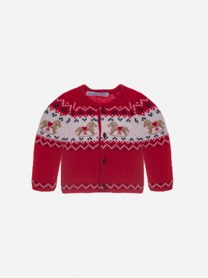 Red knit cardy