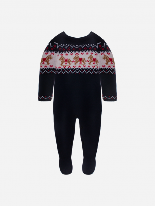 Babygrow em malha azul marinho