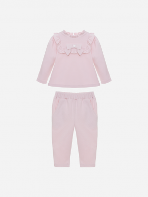 Pale pink interlock set