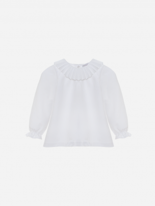 White jersey blouse