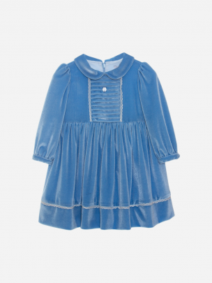 Light Blue velvet dress