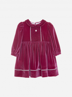 Pink velvet dress