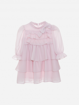 Pink chiffon dress