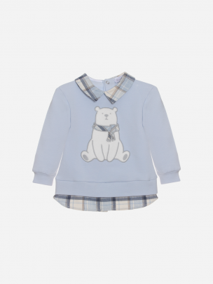 Pale blue polar bear sweatshirt