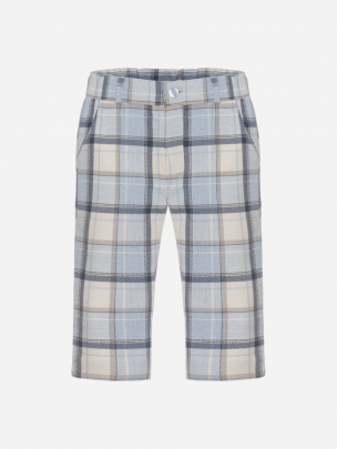 Blue check flannel pants