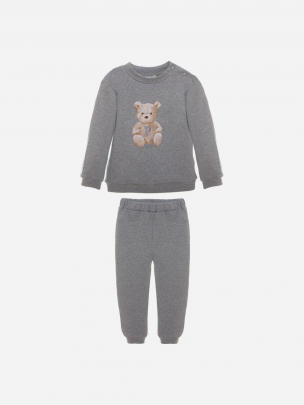 Gray cotton fleece set