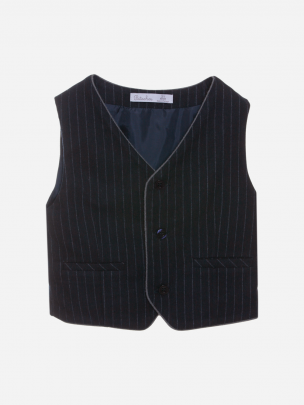 Striped marine flannel vest