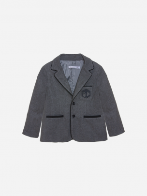 Dark melange grey blazer