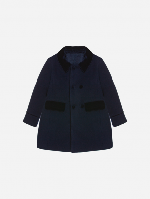 Navy Blue mouflon coat