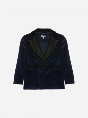 Navy Blue velvet party blazer