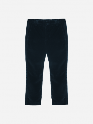 Black velvet party trousers