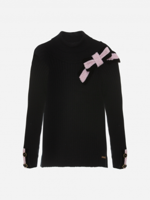 Black bow sweater
