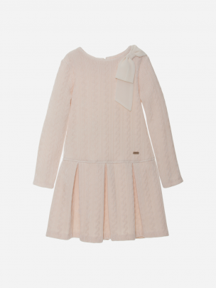 Beige knit dress