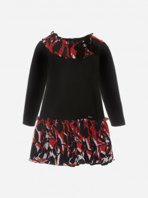 Black and red twist dress