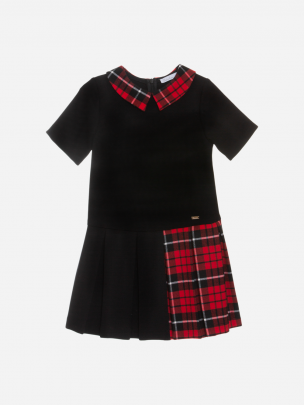 Black and brit tartan dress