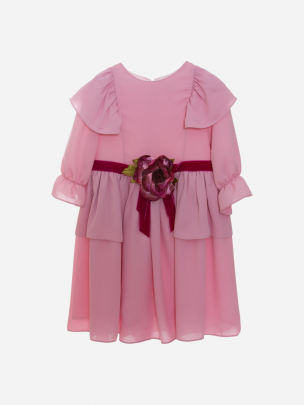 Pale pink chiffon dress