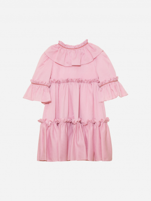 Pink gathered dress