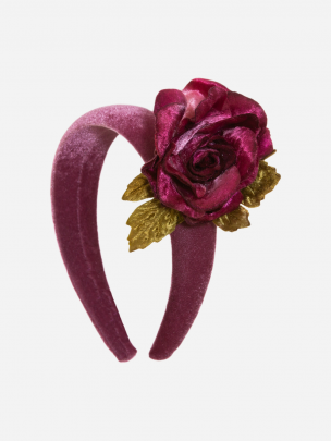 Pale pink velvet headband