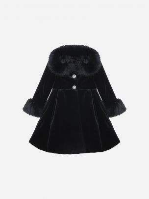 Black velvet coat