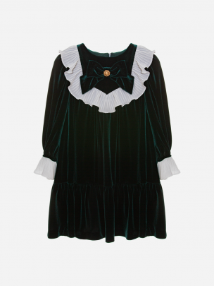 Dark Green velvet dress