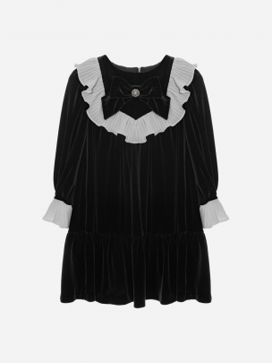 Black velvet dress