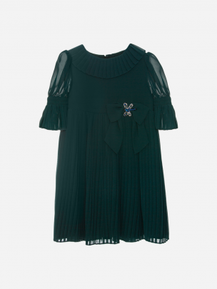 Dark Green chiffon dress