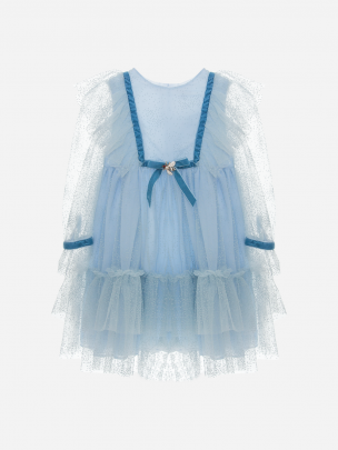 Light Blue dots dress