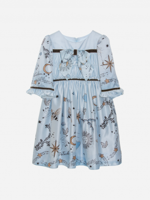 Blue magic print dress