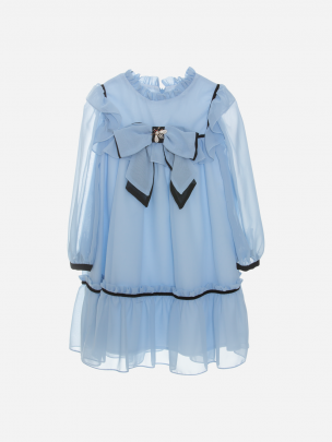 Blue chiffon dress