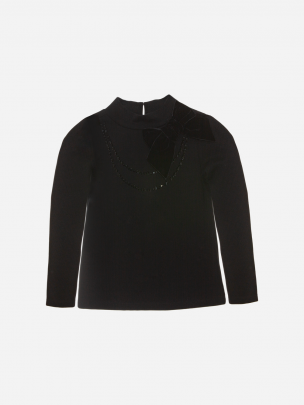 Black jersey sweater