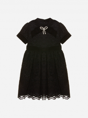 Black lace party dress