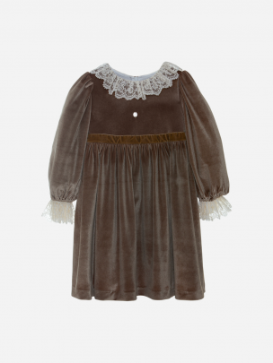 Multicolor velvet dress