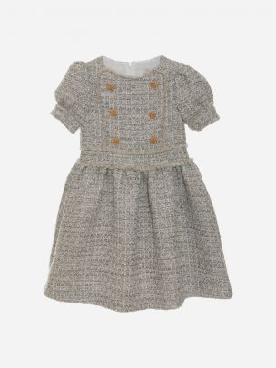 Gold tweed dress