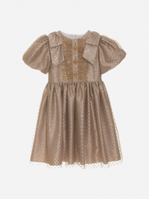 Rose gold tulle dress