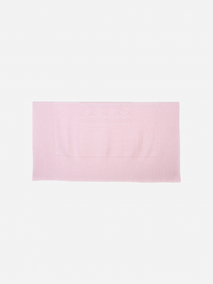 Manta em malha rosa