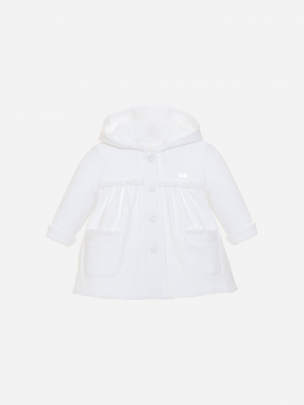 White jersey coat