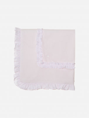 Pink blanket with frills