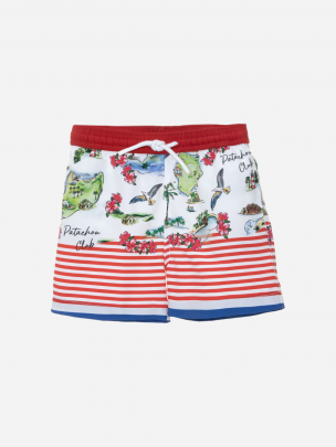 Nautical print swim shorts
