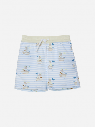 Calção de banho com estampado de ursinhos