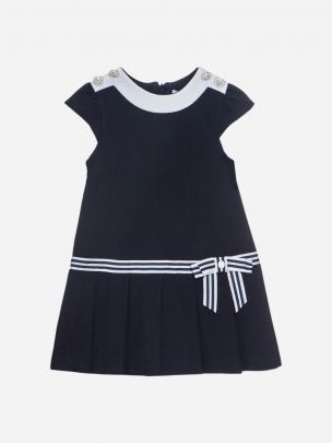 Vestido navy blue em jersey piquet